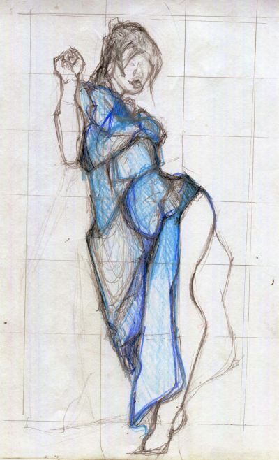 on the flip side, pencil on paper, 8" x 11"