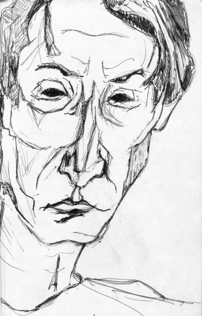 East Coast Artist, pen on paper, 5" x 8"