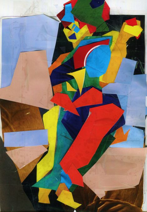 collage assembled from artnewsmagazines, 9" x 12"