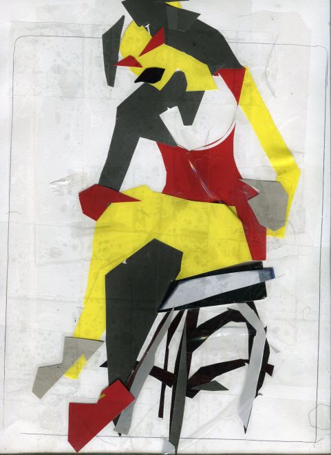 collage made from artnews magazines, 9" x 12"