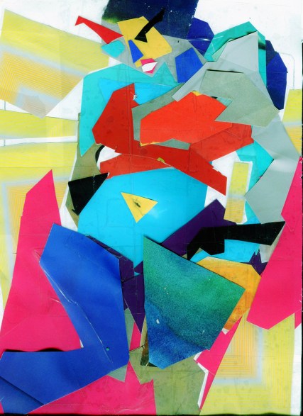 Pretty Against Hate, collage assembled from artnews magazines, 9" x 12"