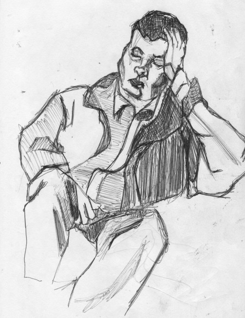 Ross Passed Out at the Coffee Shop