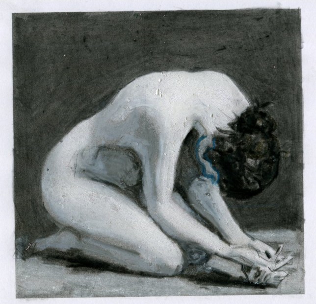 'Study of a Nude Kneeling #2'