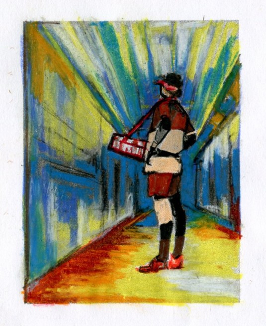 Image of Larry, before the bout to Save the Universe, psyching himself up. My money is on him. The fate of the Humanity is in your hands Larry, GodSpeed.